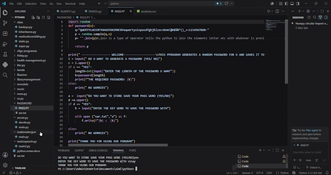 solve python,  programming tasks and build automation scripts