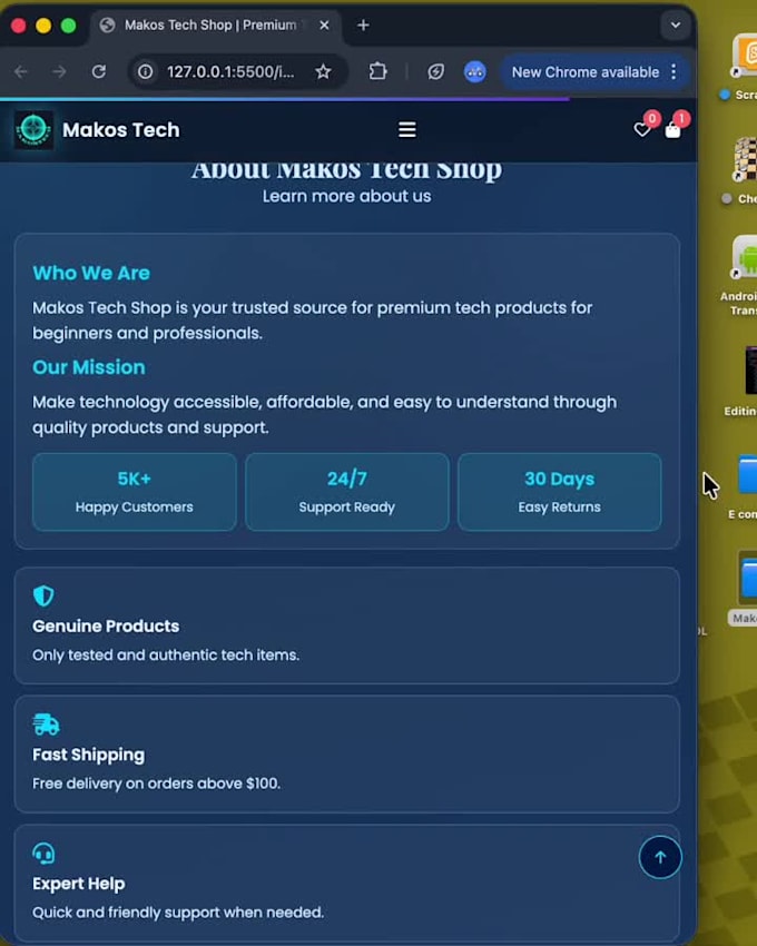 Build a responsive react js website using tailwind css by Makoes_788 ...