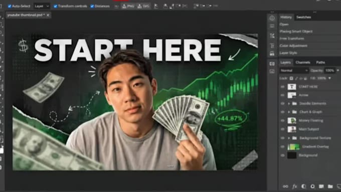 design high CTR youtube thumbnails that get more clicks