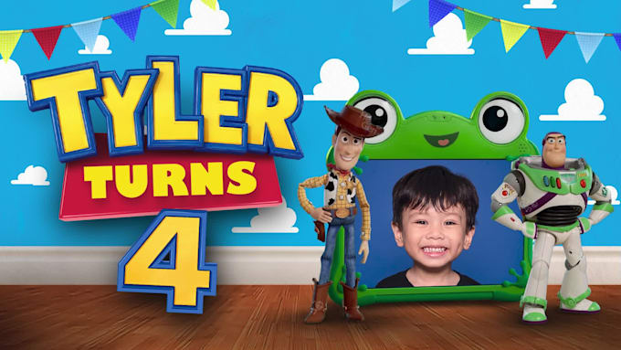 create a personalized toy story birthday video