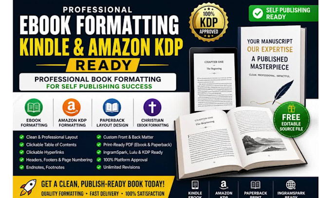 book formatting for amazon kdp, ebook, paperback formatting, kindle publishing
