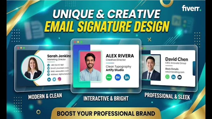custom email signature or clickable HTML email signature