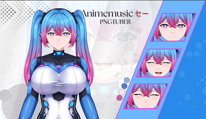 design pngtuber model or customized pngtuber avatar, character for streaming