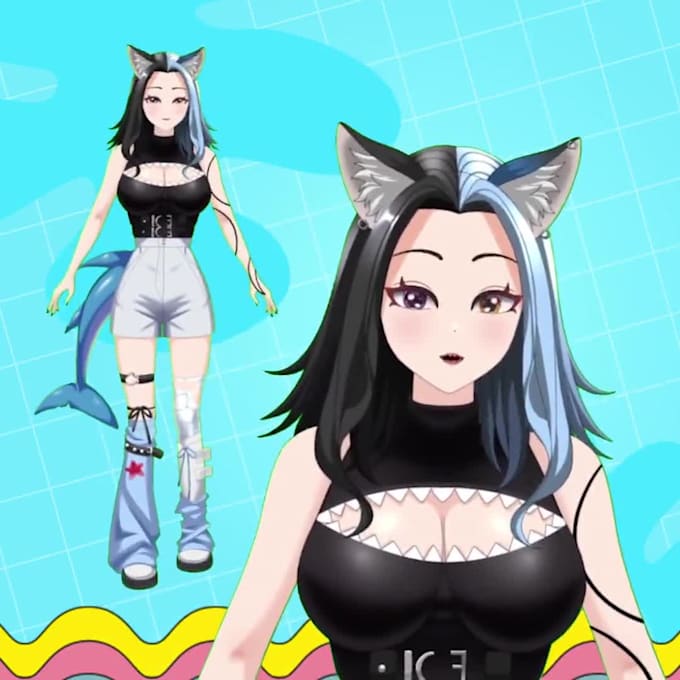 design live2d anime vtuber avatar, vtuber model rigging with vbridger for twitch