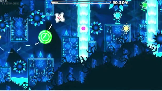 do geometry dash level layout thumbnail texture pack gameplay modern decor