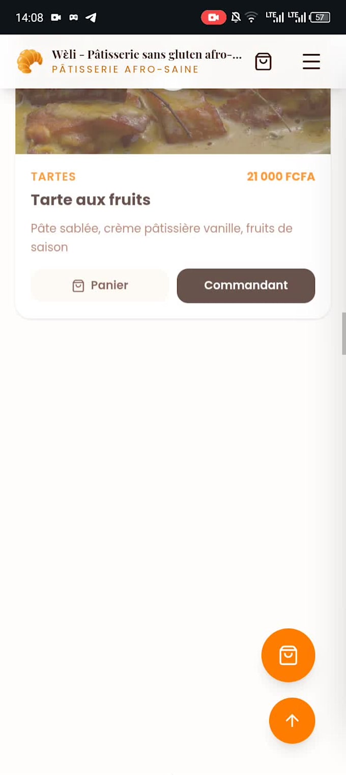 développement de site web simple et de site web avec panier