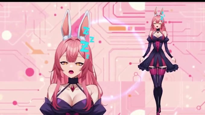rig 2d vtuber model, live2d vtuber model, vtuber rigging, vtuber commission