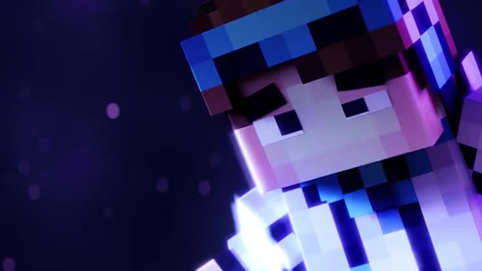create minecraft 3d animation, blockbench models and character animation