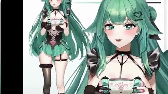 design live 2d vtuber model live2d rigging, anime vtuber commission