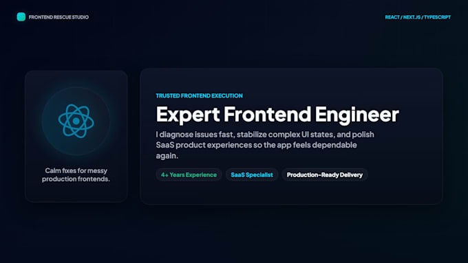 fix your react or nextjs bug fast, clean code, same day delivery