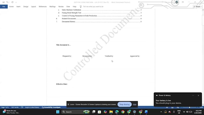 write iso compliant sops, documents and policies