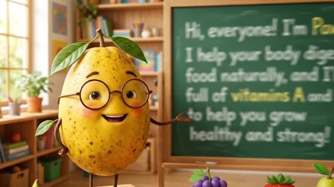 create engaging ai talking fruit and food character videos