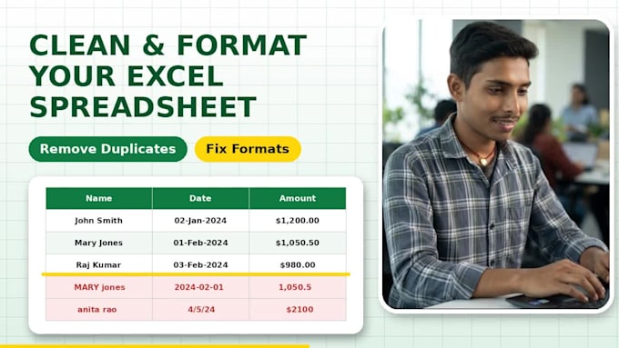 clean and format your excel spreadsheet with data cleanup