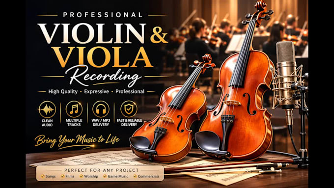record expressive violin and viola for your music