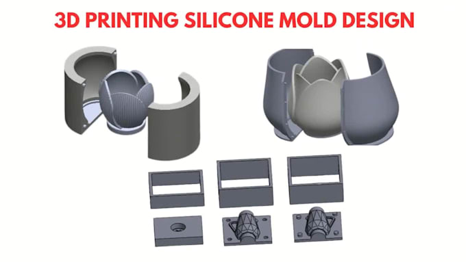 3d printing silicone mold injection mold slip casting  3d mold print stl files