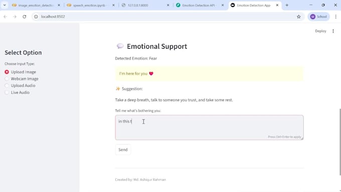 build a real time ai emotion detection system from audio, image and webcam