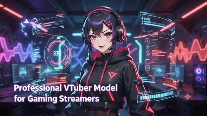 create a professional vtuber model live2d model vtuber character and design