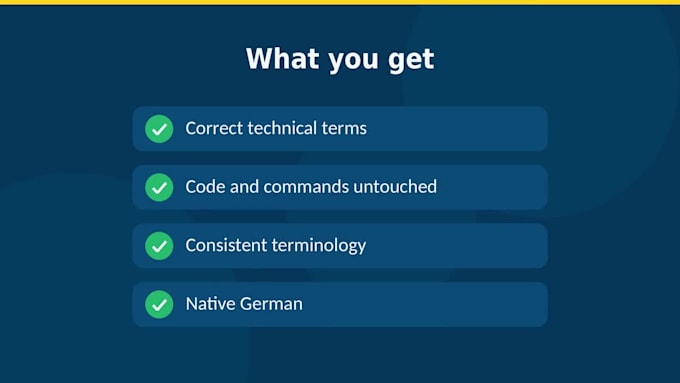 translate technical documents and software from english to german