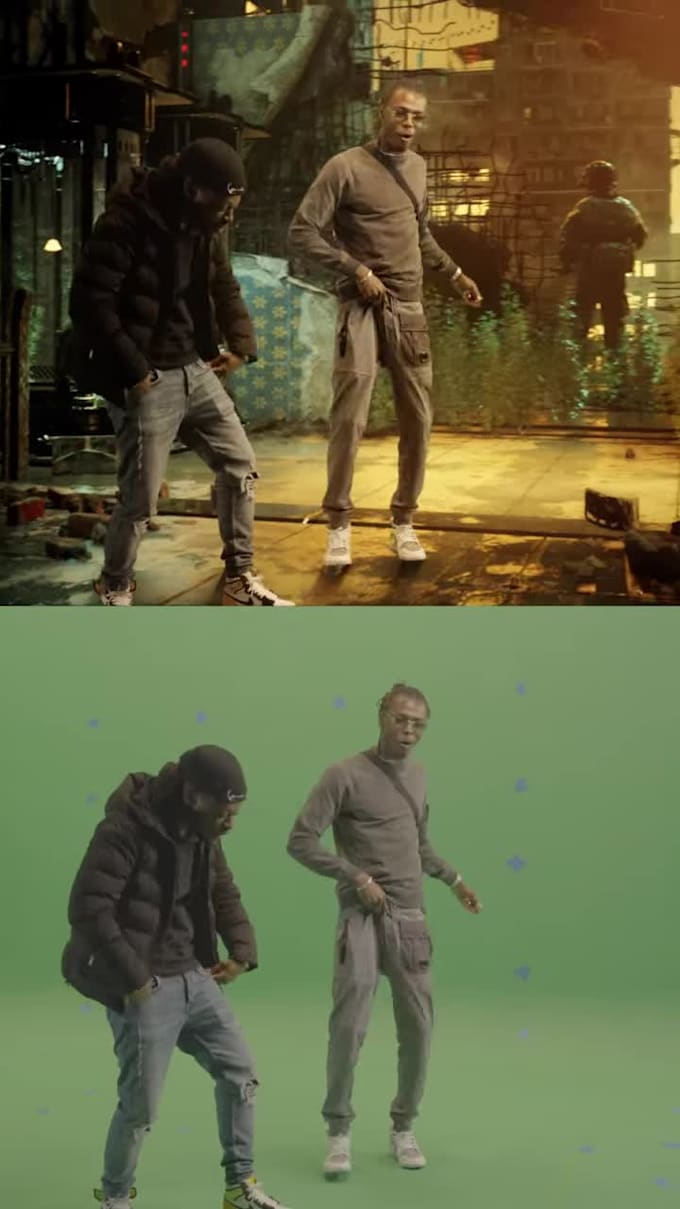 edit your greenscreen into your imagination