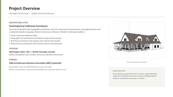 create photorealistic 3d exterior render from your sketchup model