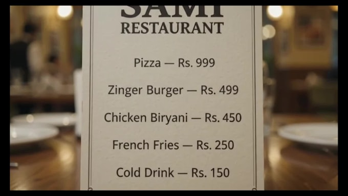 professional food promo video