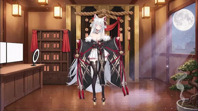 design live2d vtuber avatar, vtuber model with rigging
