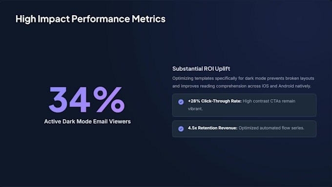 design modular klaviyo email templates and flows dark mode optimized