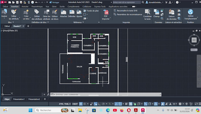 des plans architecturals et technique