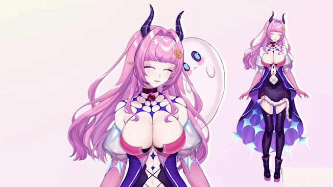design and rig live2d model live 2d vtuber model 2d vtuber model vtuber model