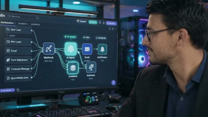 build n8n ai agent workflows and custom agentic workflow