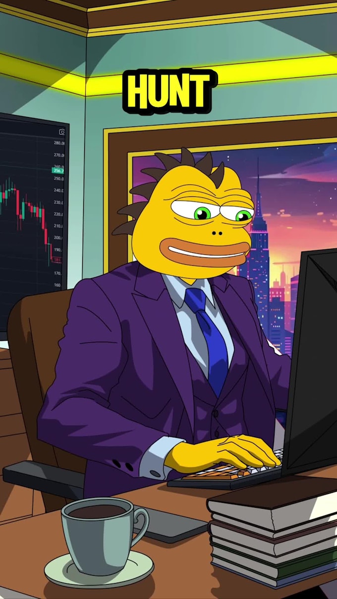 Create 2d memecoin animation, crypto animation, solana meme video by  Pixelcrown0 | Fiverr