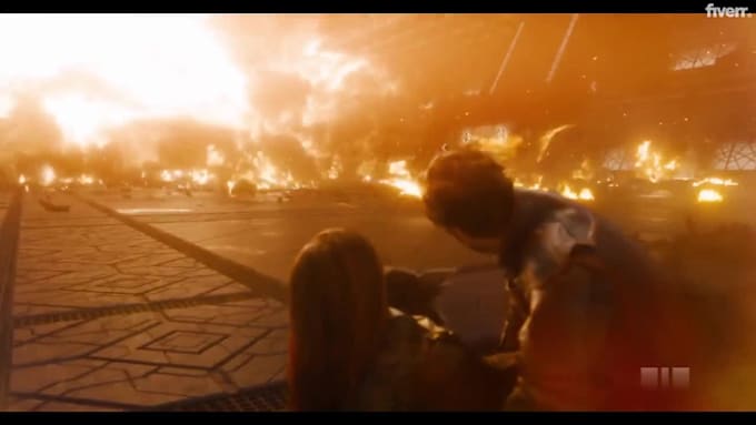 create vfx composting,fire explosion and smoke  effect