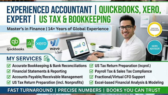 handle quickbooks online xero wave bookkeeping and US tax
