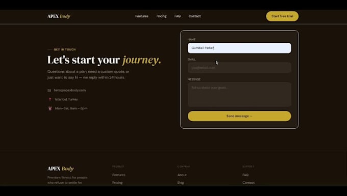 build a modern landing page