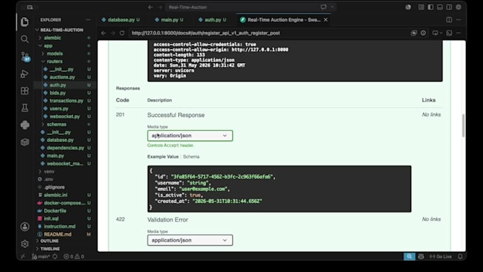 build a python rest api using fastapi or django rest framework