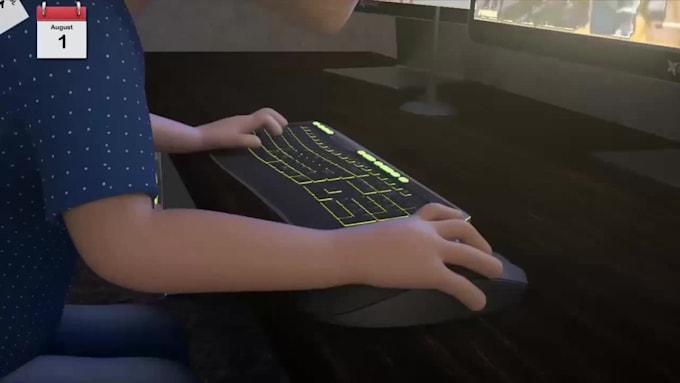 create 3d game animation, game vfx, glb animation, blender, maya