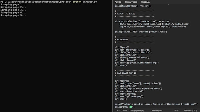 build a custom python web scraping and data extraction script