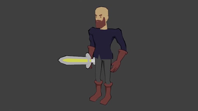 create and animate a lowpoly 3d character for your game