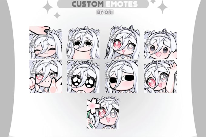 create cute anime twitch emotes for streamers