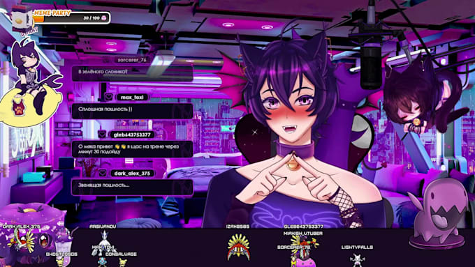 draw and rig live2d custom vtuber model cute anime vtuber avatar for streaming