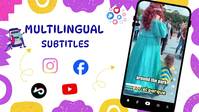 add subtitles in english spanish italian and portuguese