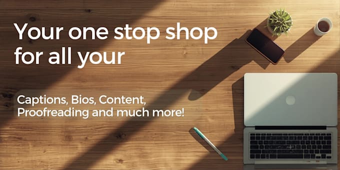 write engaging captions, bios, and short written content