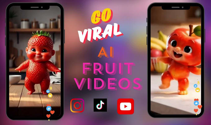 create an ai talking fruit ,ai dancing fruit video ai funny fruit video