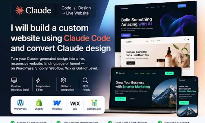 build custom website claude code shopify website convert claude design