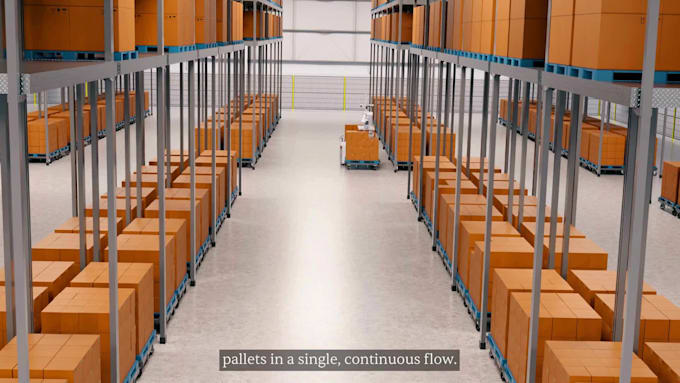 create 3d amr warehouse automation and material flow simulation