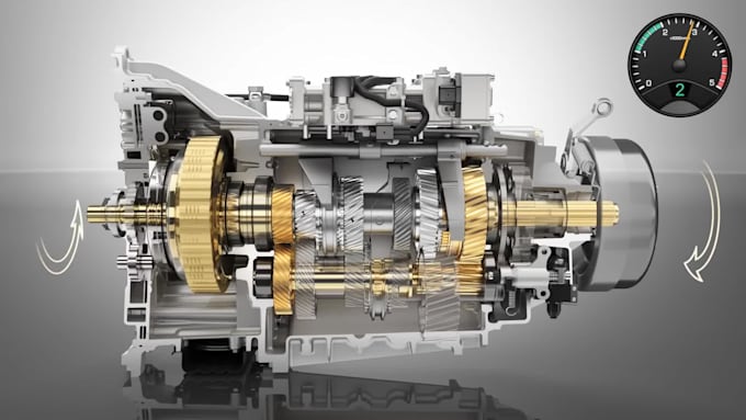 create 3d mechanical gearbox animation industrial machine3d exploded view video