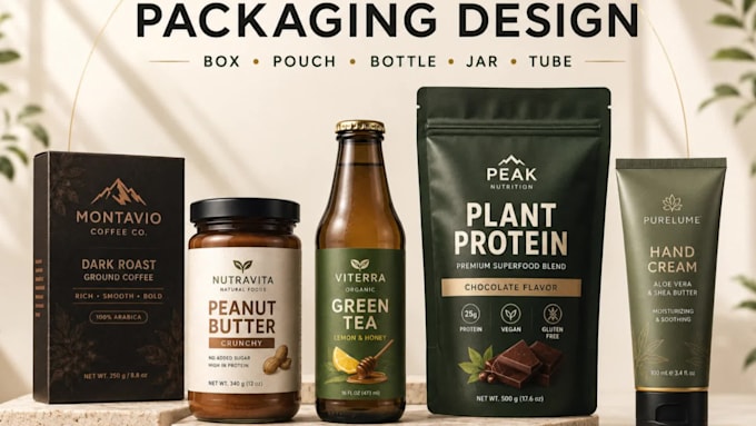 design premium product packaging and label design