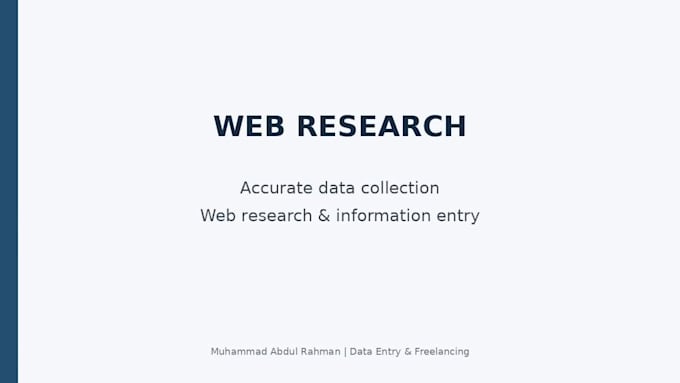 do accurate data entry and data processing
