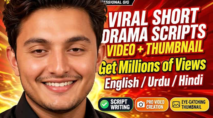 write viral script and design eye catching thumbnail