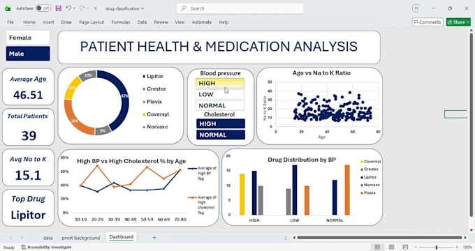 design an interactive excel dashboard and data visualization